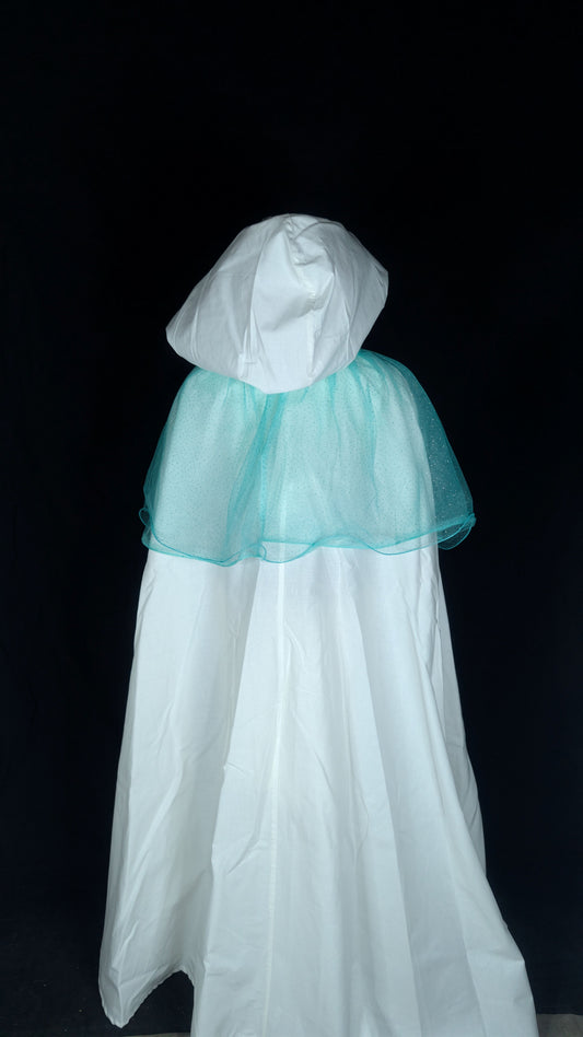 Halfling Fun Mage White/Teal Shawl Cotton