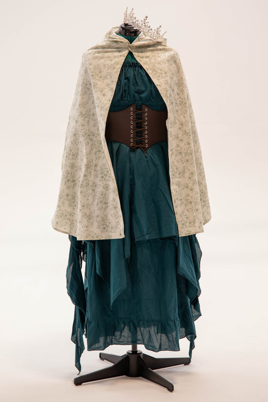 Mage Green Floral and Cream Halfling