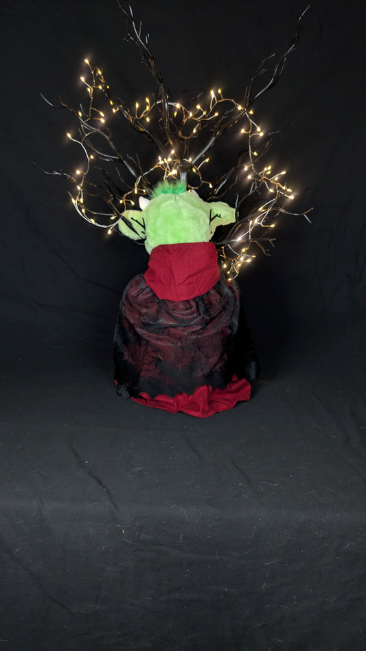 Wee One Fun Mage Red With Black Spiderweb Mesh Shawl