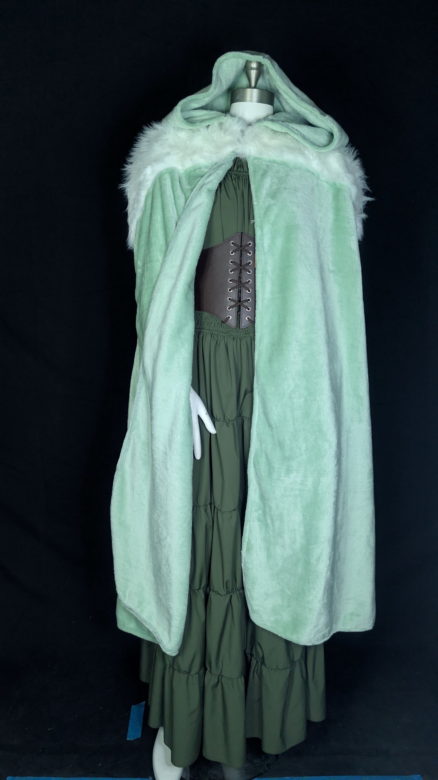 Hooded Warrior Green and White