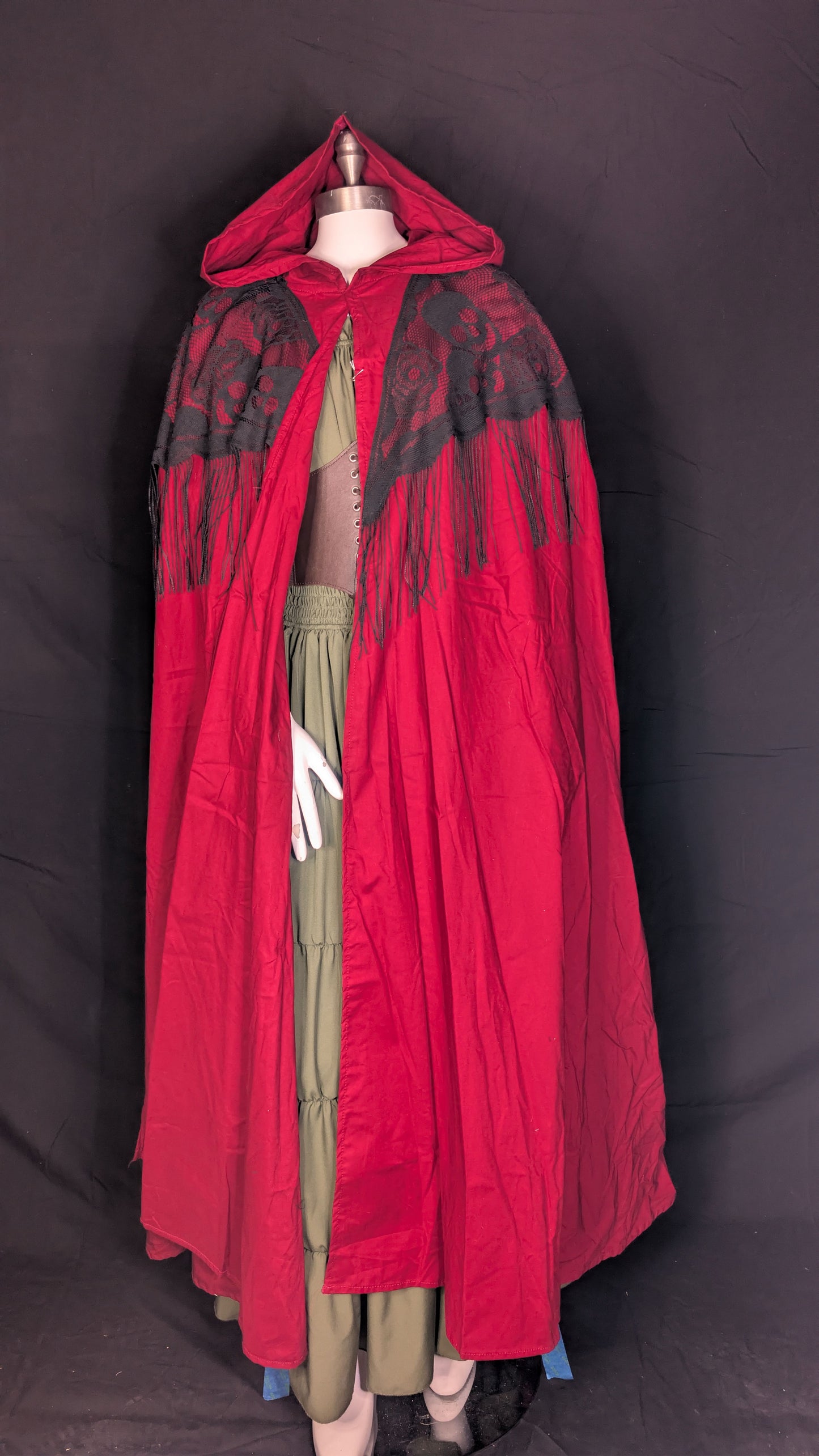 Fun Mage Red With Black Fringe