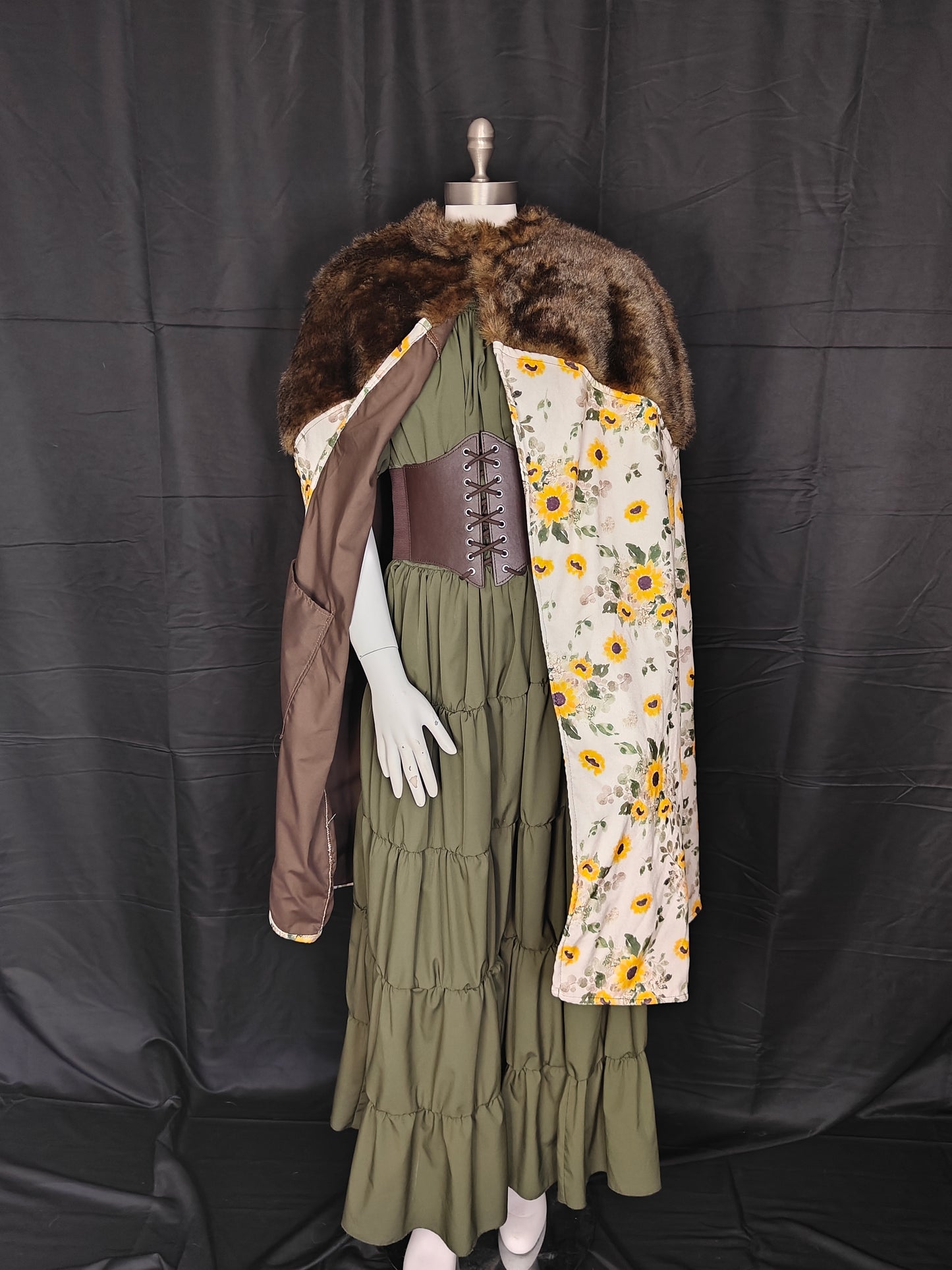 Sunflower and Brown Warrior With Pockets