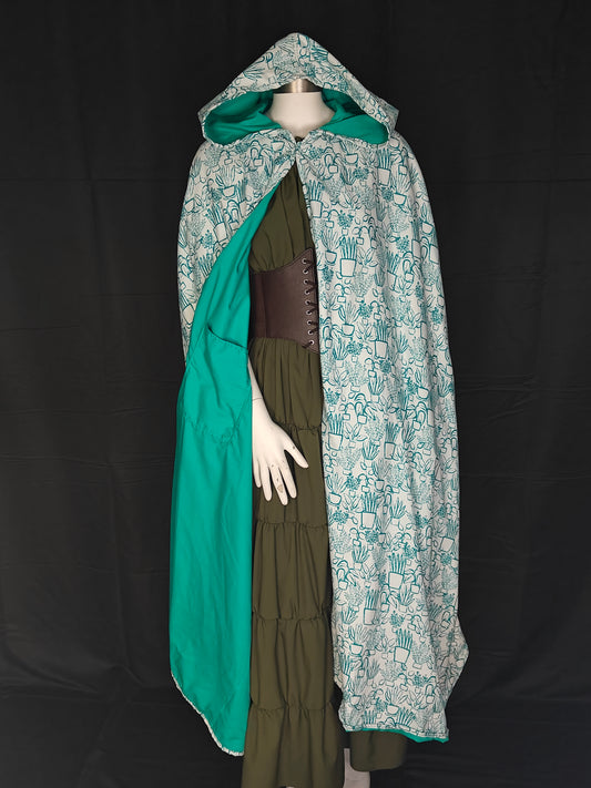 Teal Plants Fun Mage With Pockets